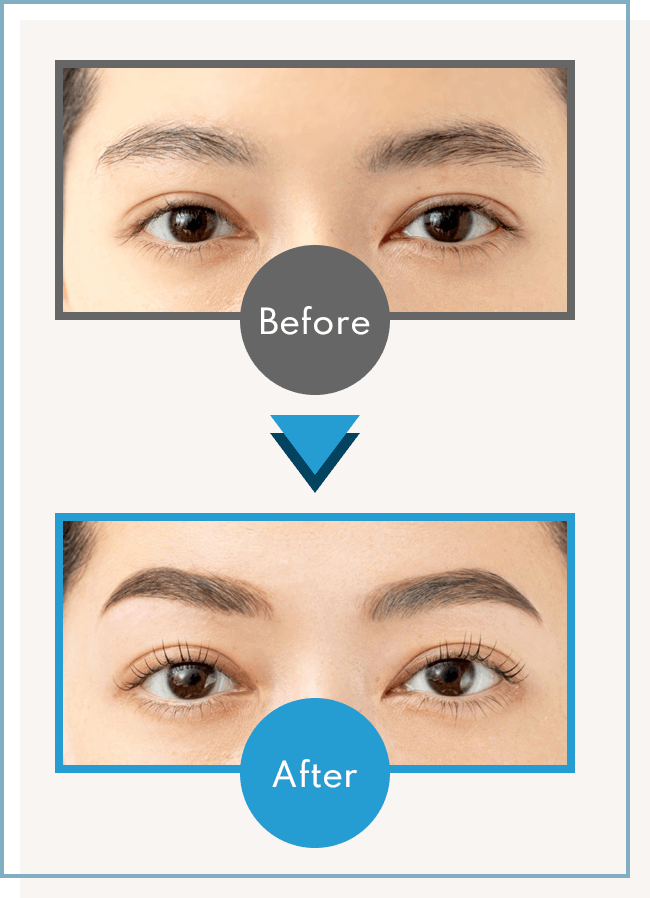アイブロウワックス　施術の流れ